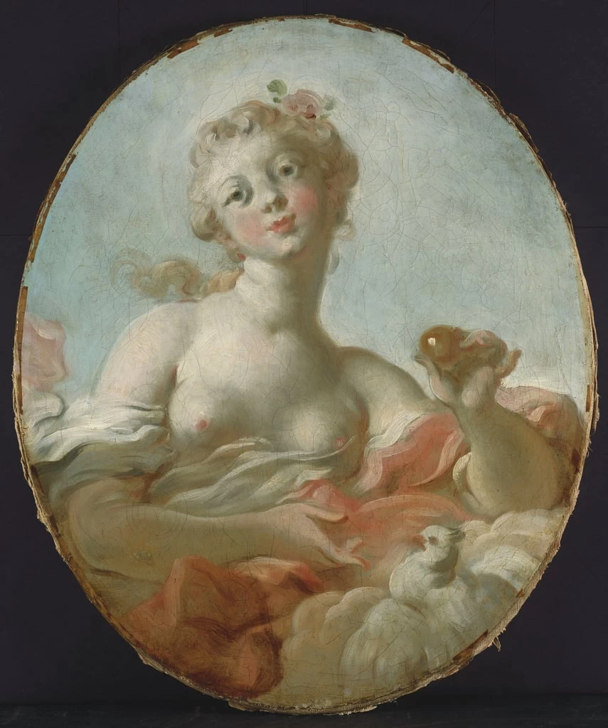 175-Jean-Honoré Fragonard-Mademoiselle Marie-Catherine  come Venere  